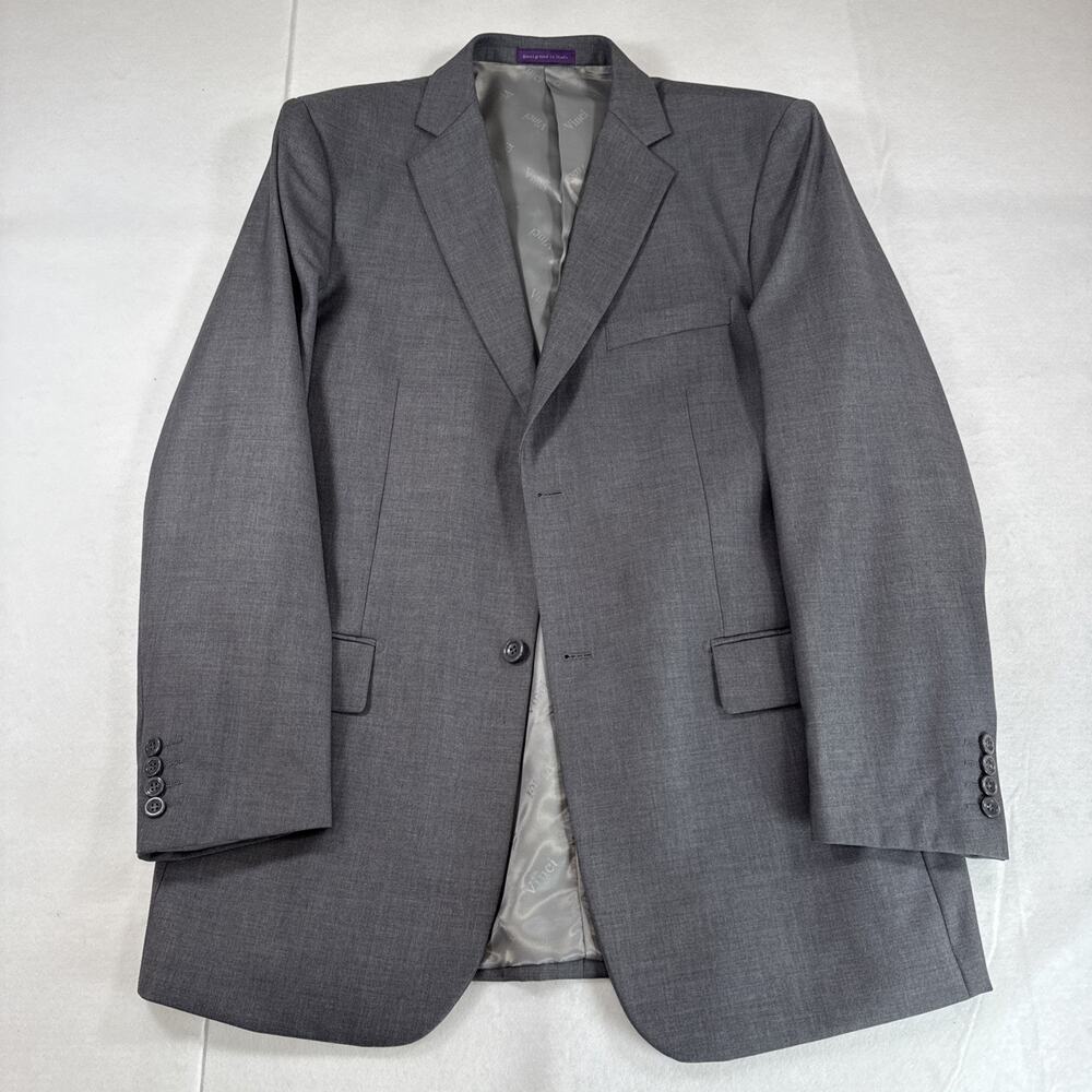 Vinci Purple Label Men's Gray Sport coat Suit Jacket 40L 40 Long